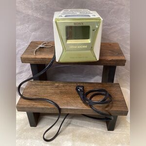 Sony Dream Machine White & Green Clock Radio Electric Vintage 1980s Works